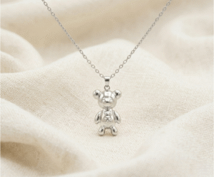 Collar Osito Peluche Silver