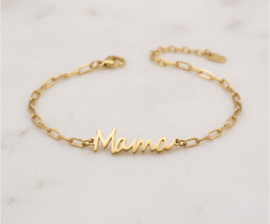 Pulsera Cursive Mama gold