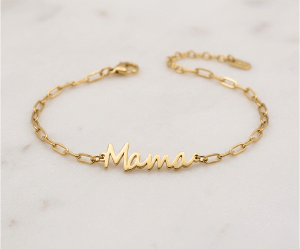 Pulsera Cursive Mama gold